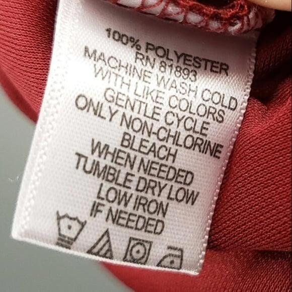 H by Halston Red Wrap Tie Jumpsuit - Picture 5 of 5